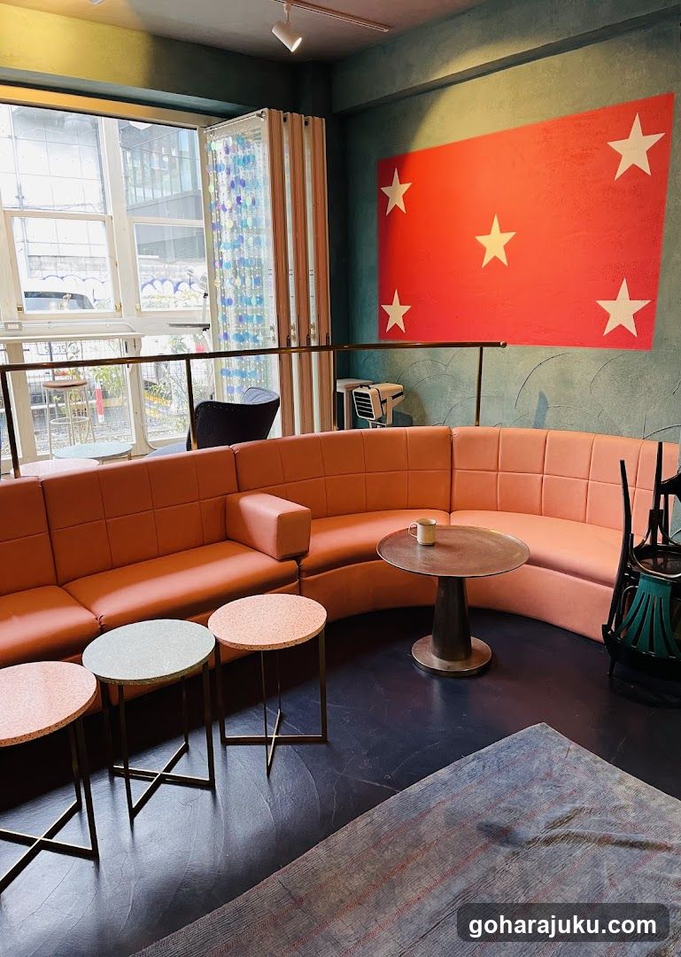 Interior Lounge with Flag Artwork