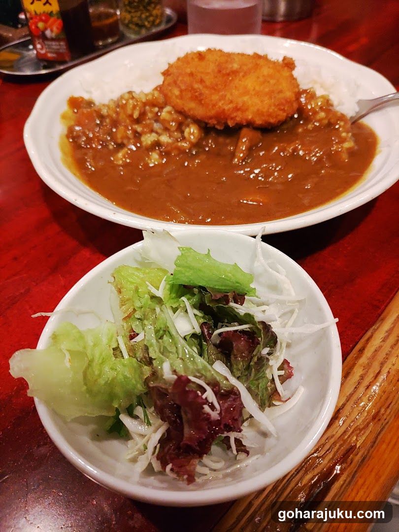 Carnivore Curry Rice and Salad
