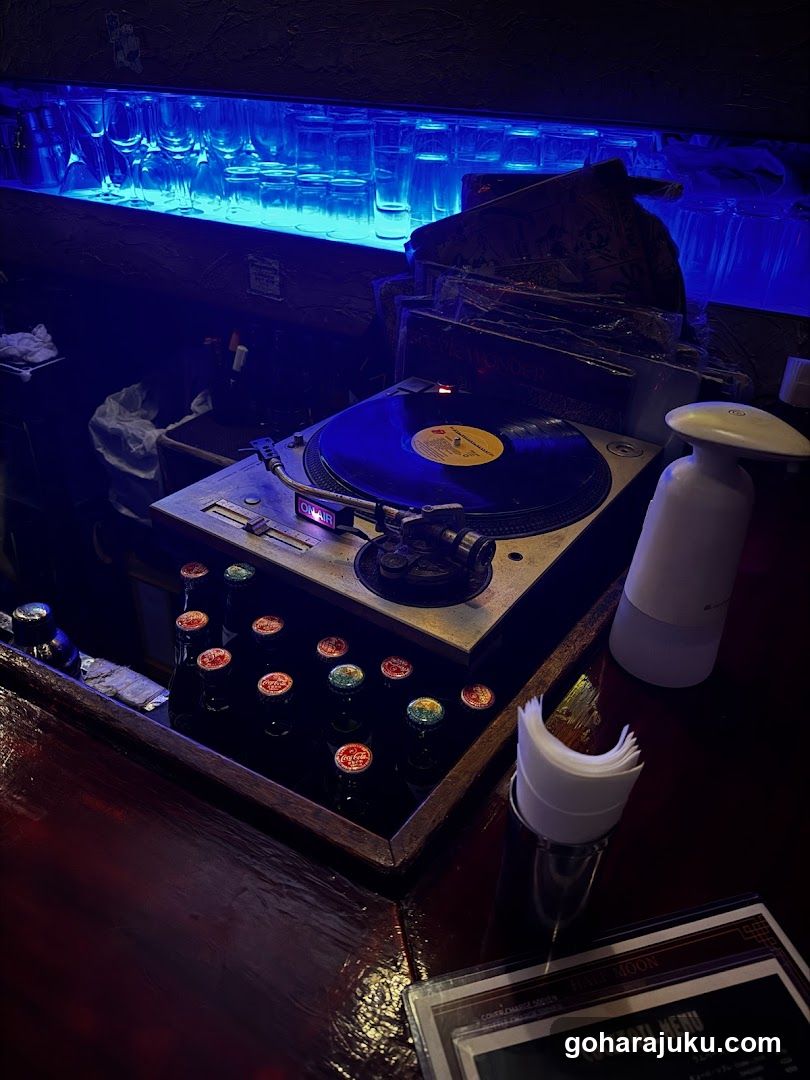 Bar Interior with Turntable and Bottles