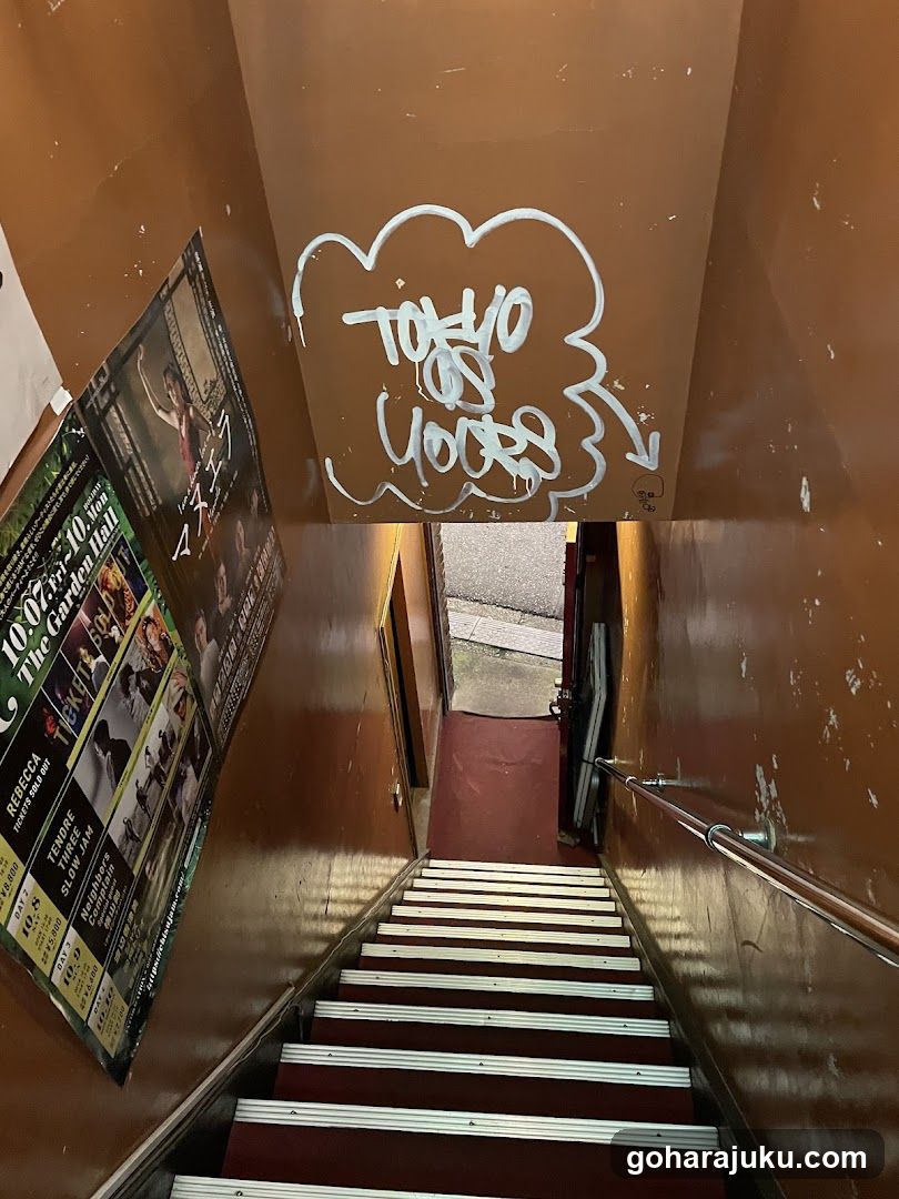 Stairwell with Graffiti and Posters
