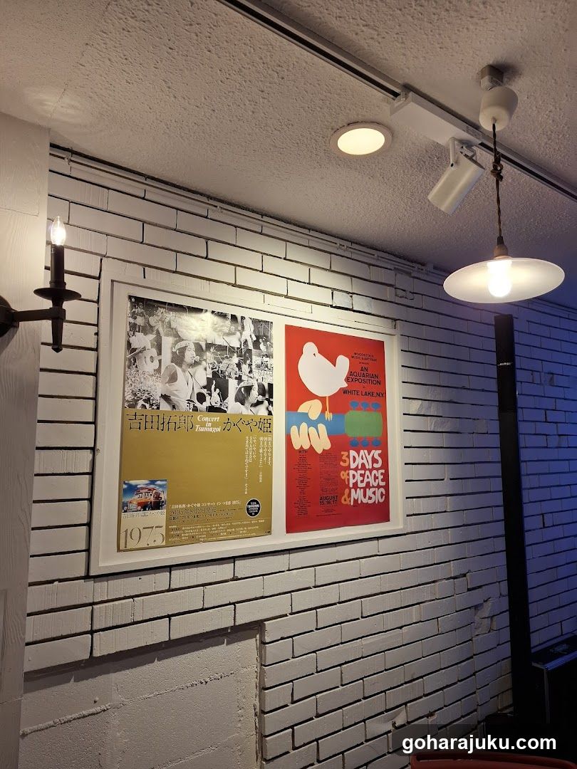 Posters on White Brick Wall