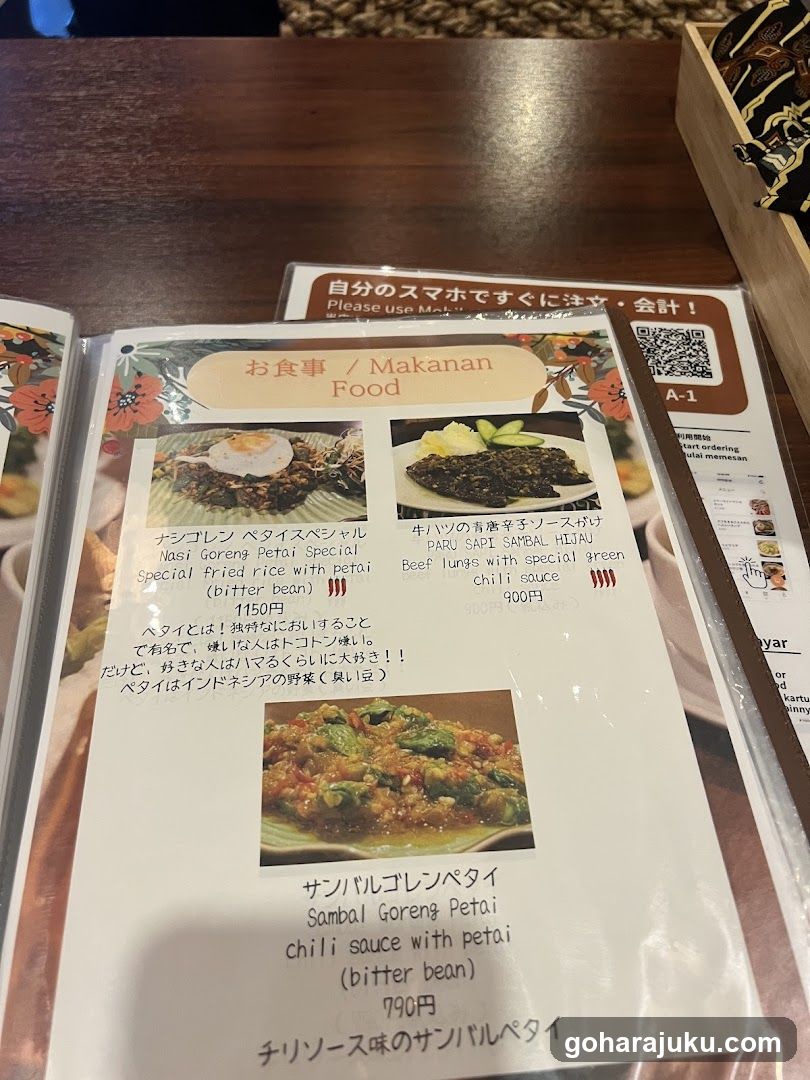 Food Menu Display