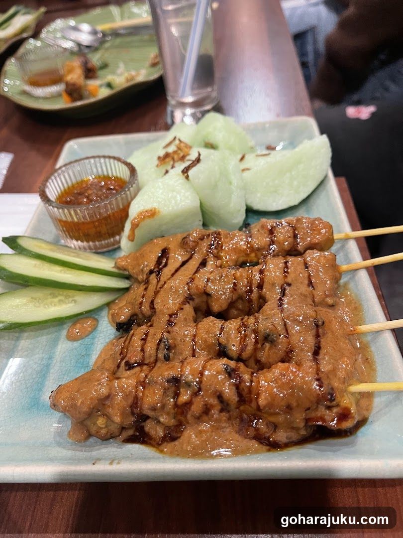 Sate Ayam with Side Dishes