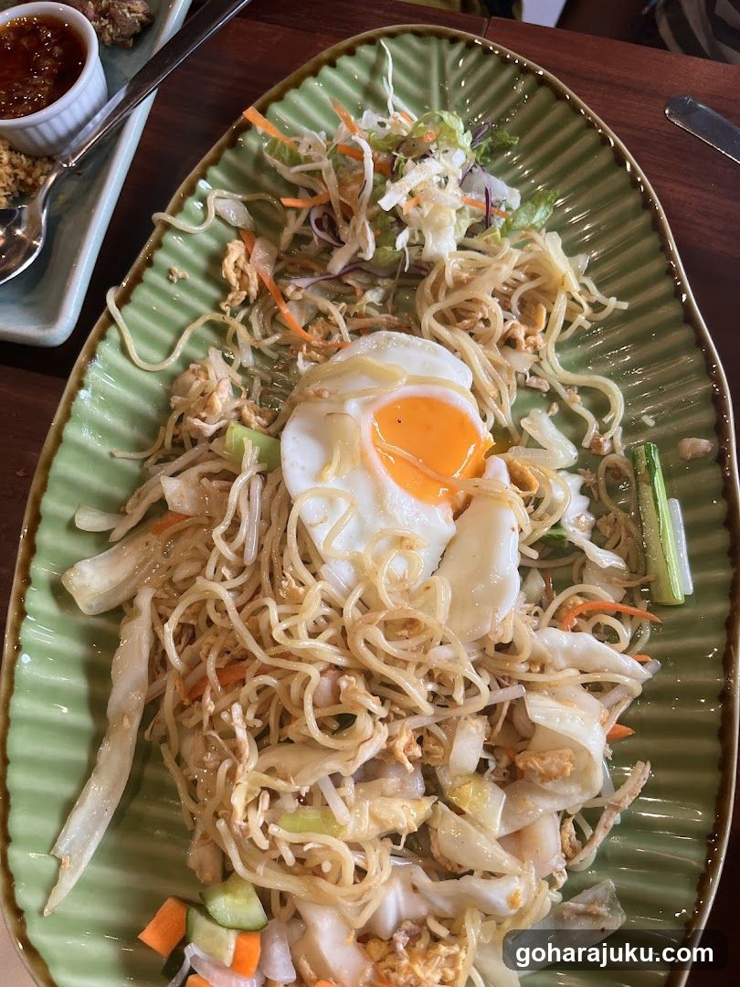 Noodle Dish with Fried Egg