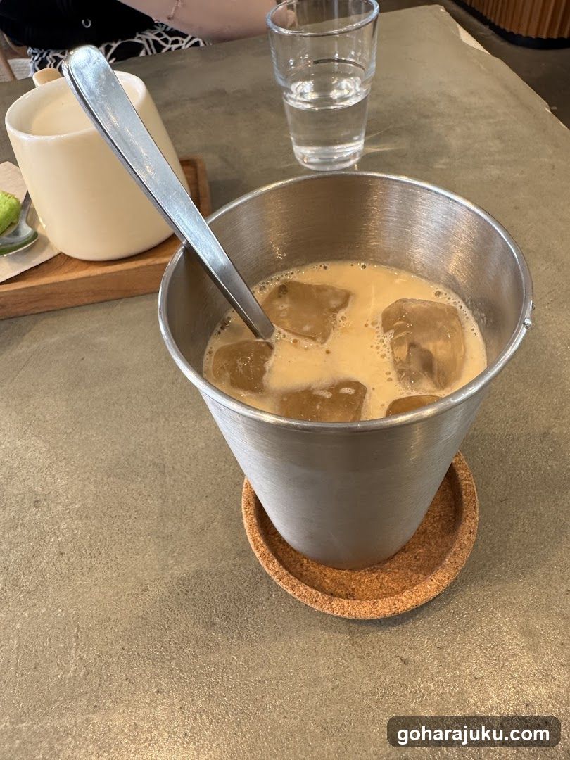 Iced Coffee in Metal Bucket