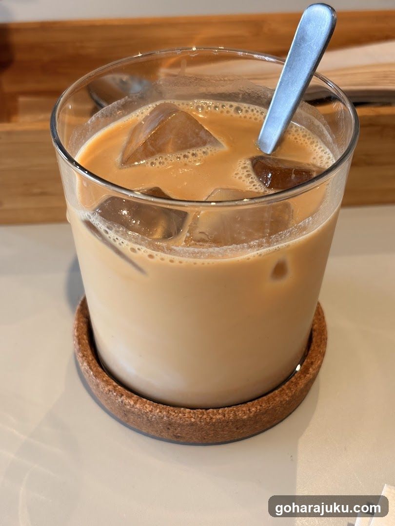 Iced Coffee with Ice Cubes