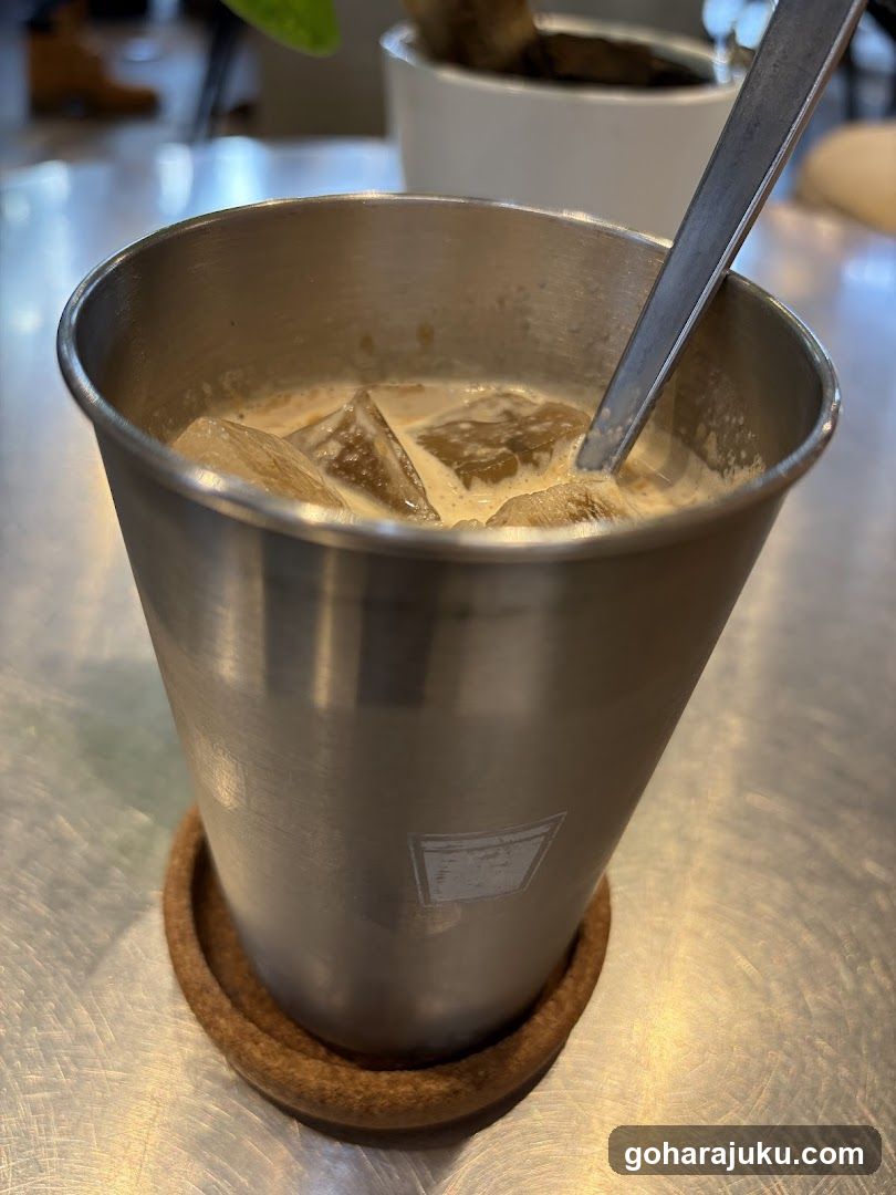 Iced Coffee in Metal Cup