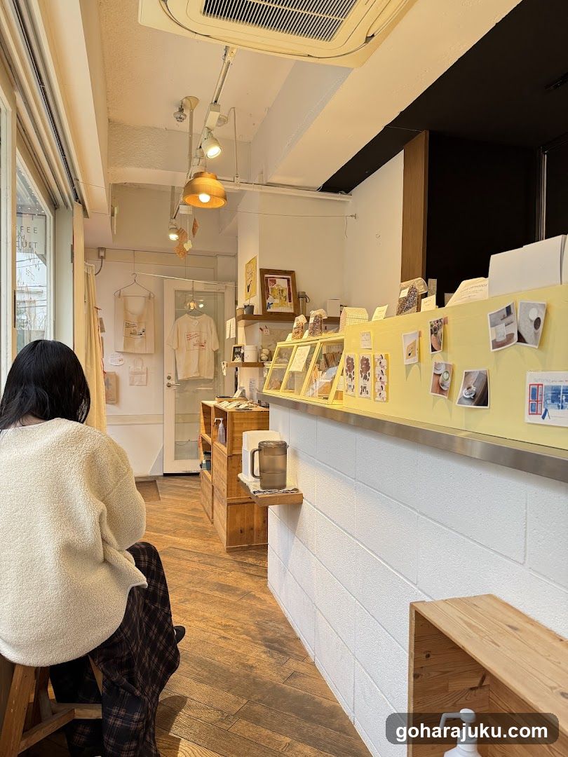 Interior of a cozy shop with merchandise display
