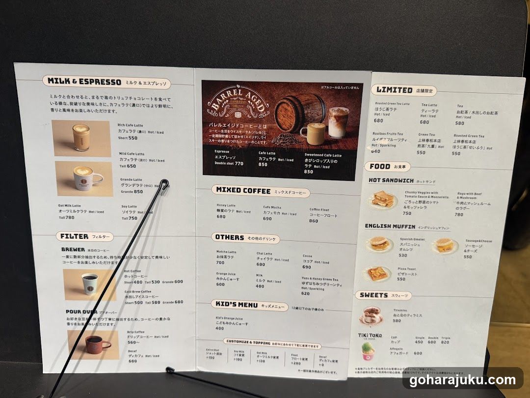 Coffee Menu Board