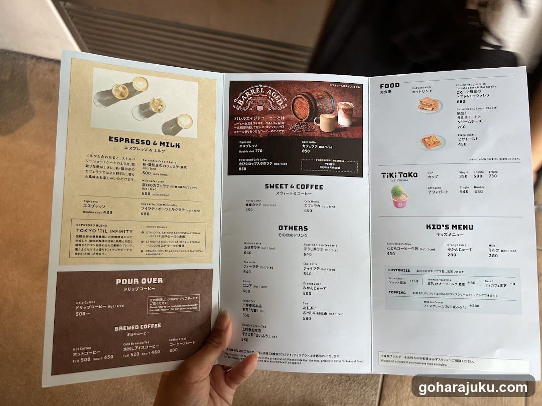 Coffee Shop Menu