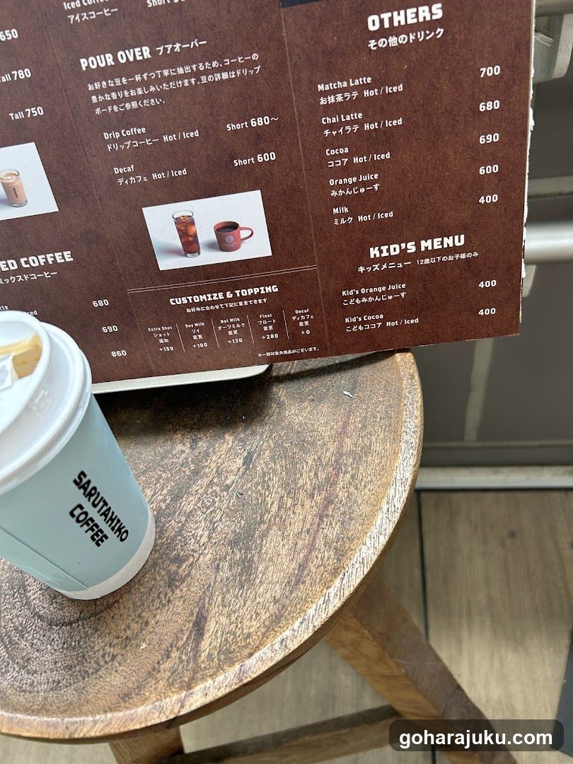 Coffee Shop Menu and Cup