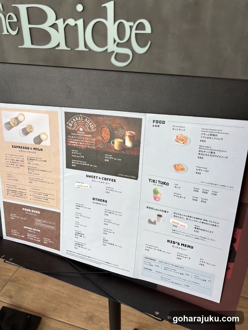 The Bridge Menu Board