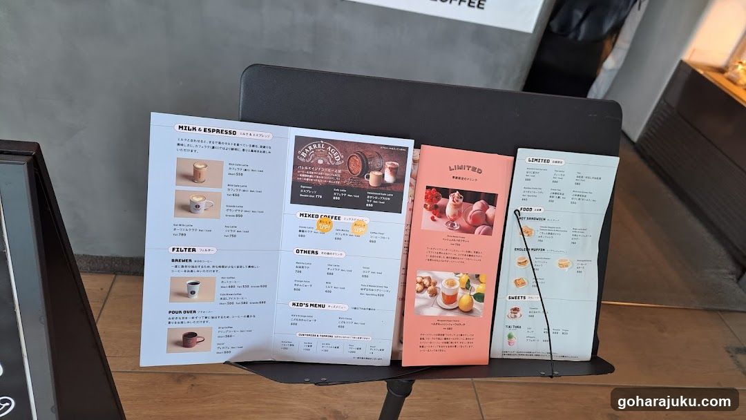 Coffee Shop Menu Display