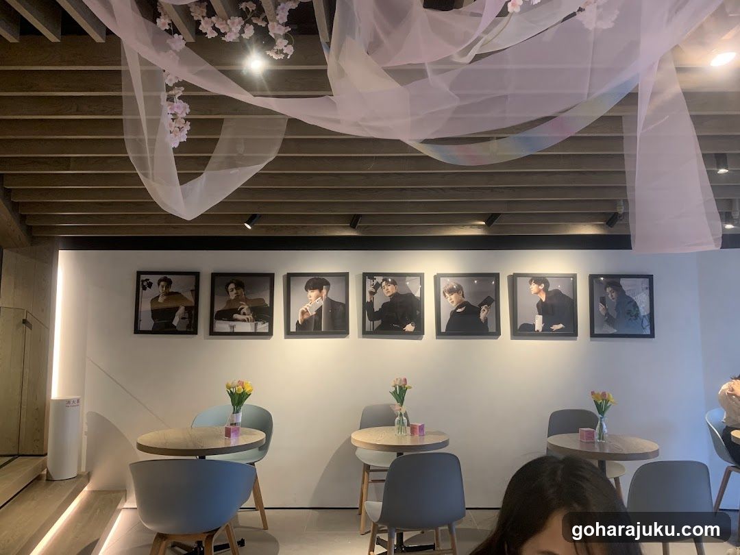 K-pop themed cafe interior