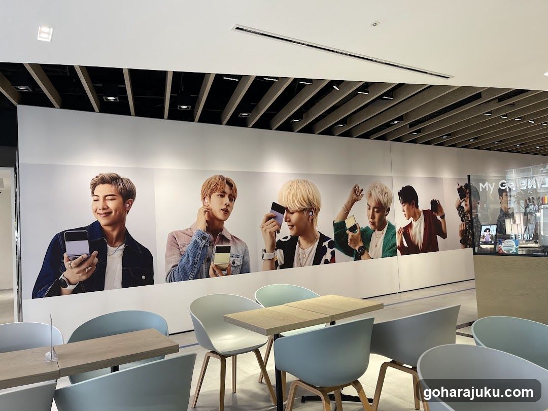 K-pop Group Wall Art in Store Interior