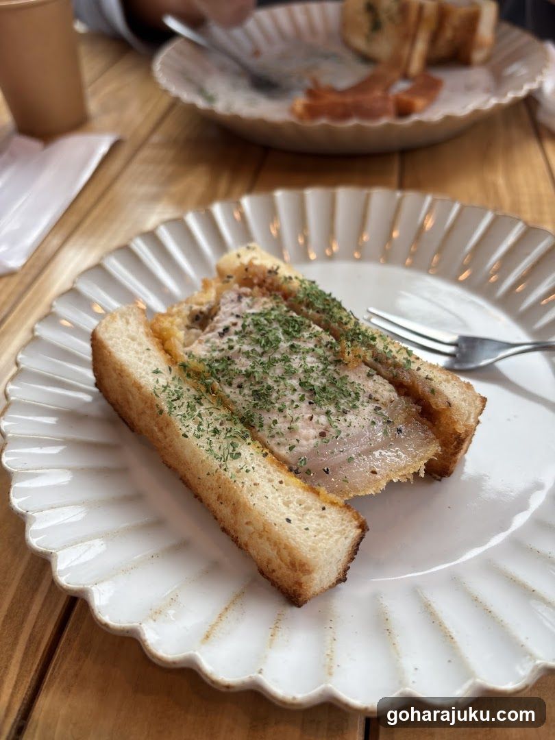 Fish Sandwich on White Plate