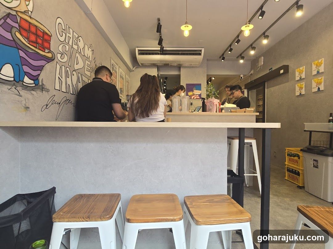 Interior of a cafe or small restaurant