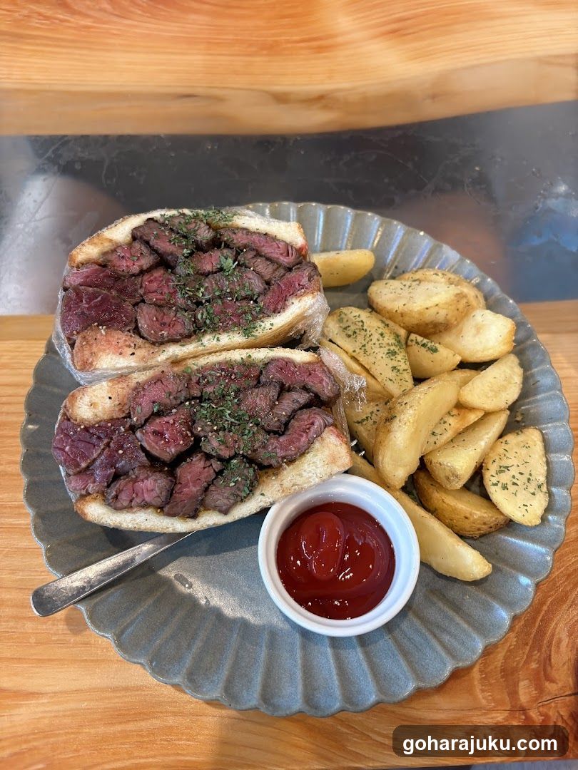 Steak Sandwich with Potatoes