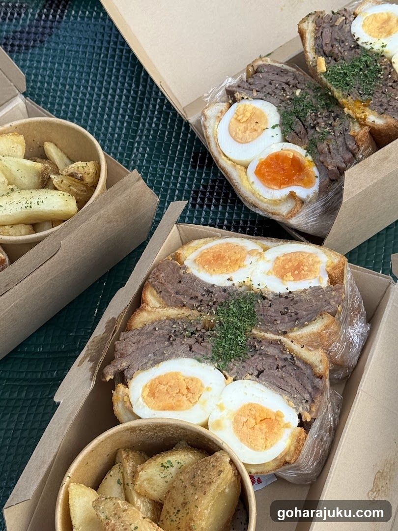 Food Boxes with Steak and Eggs