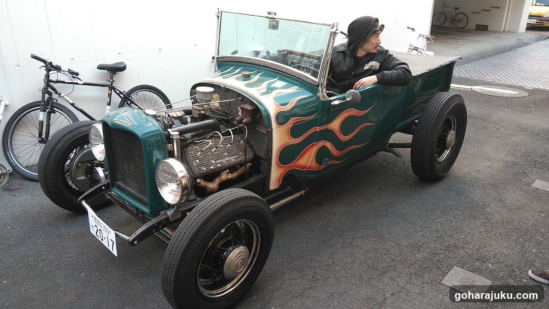 Vintage Hot Rod with Flames