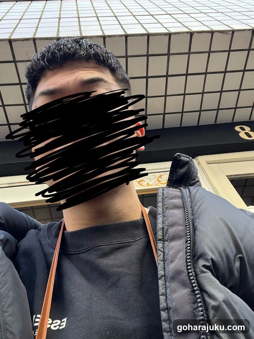 Selfie with obscured face