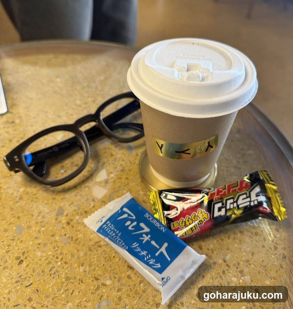 Coffee and snacks on a table