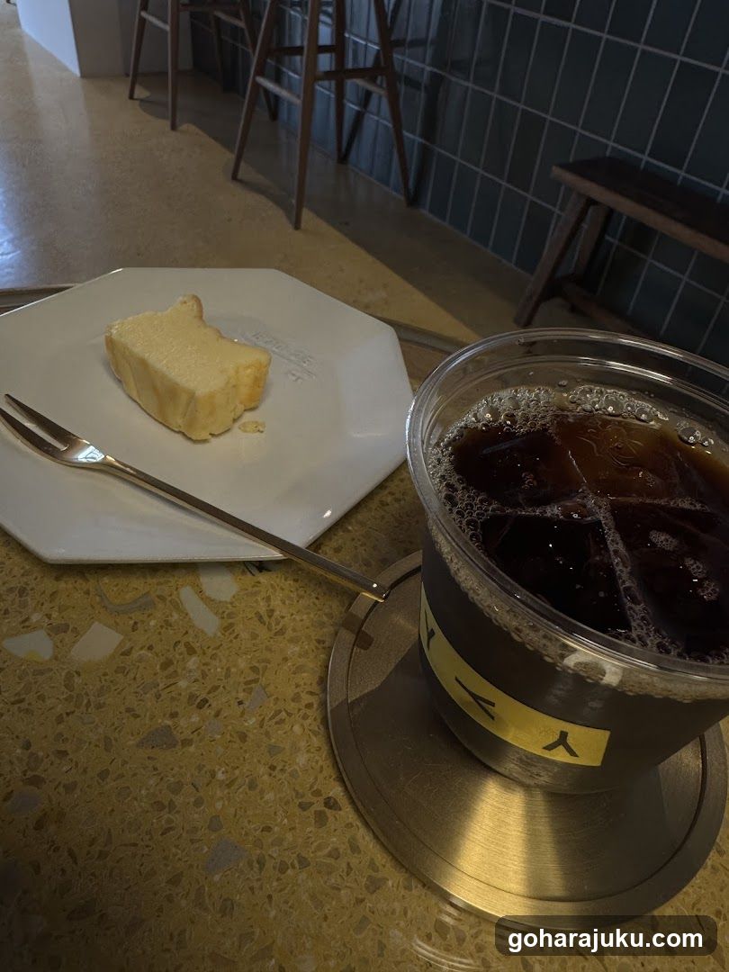 Coffee and Cake in a Cafe