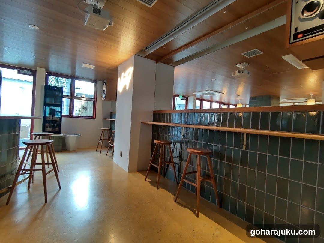 Interior of a modern café or bar space