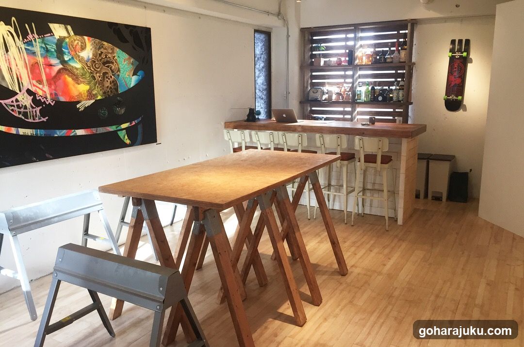 Interior of a cafe or workspace
