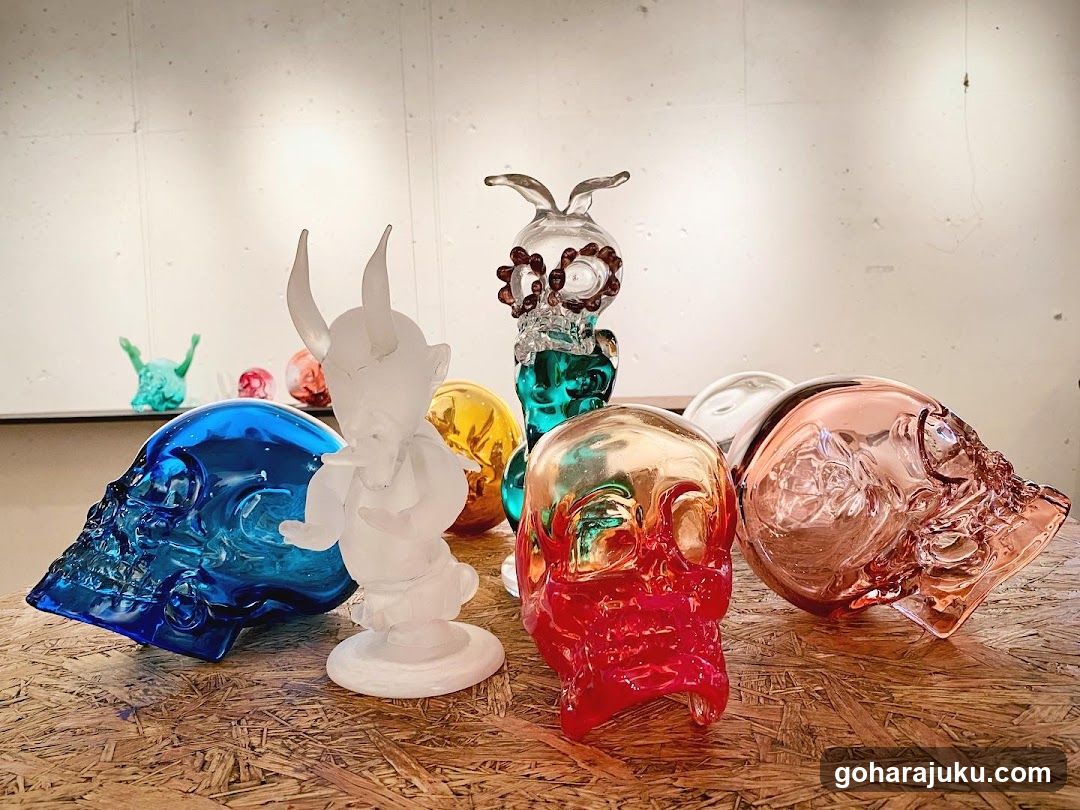 Glass Art Sculptures Display