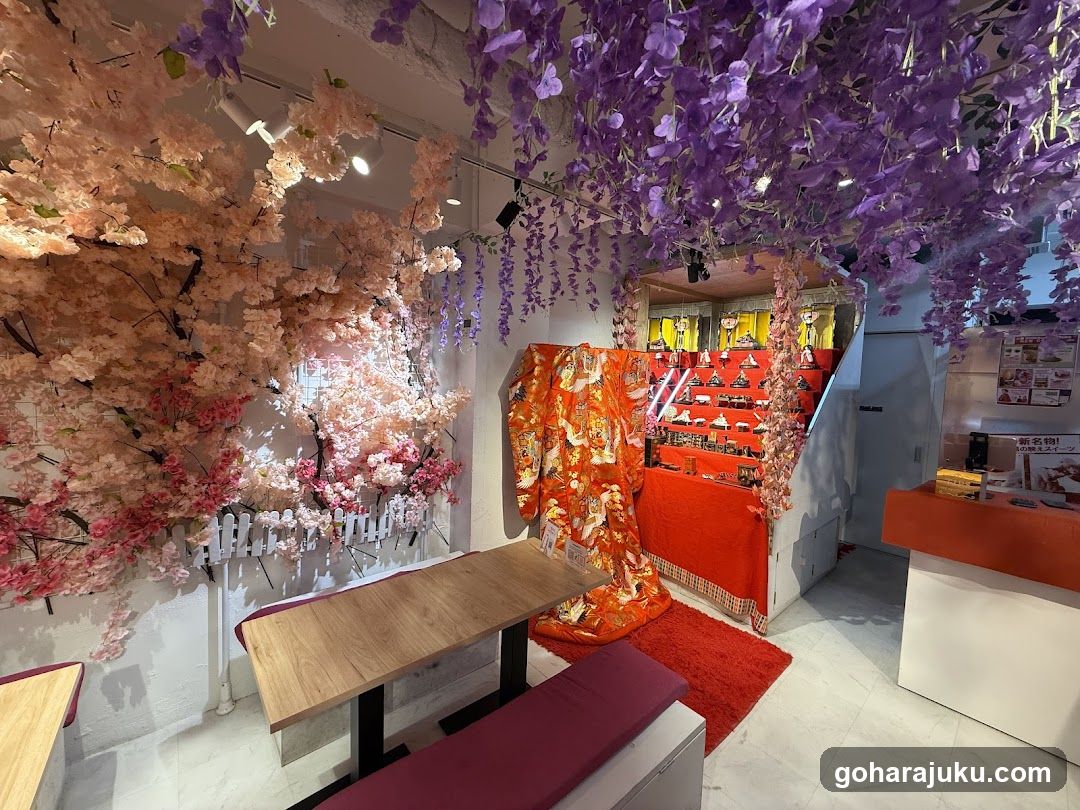 Decorated Interior with Floral Installations
