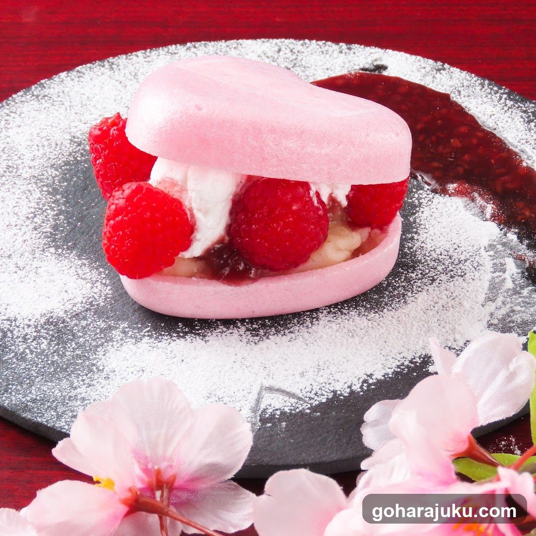 Raspberry Mousse Cake with Powdered Sugar