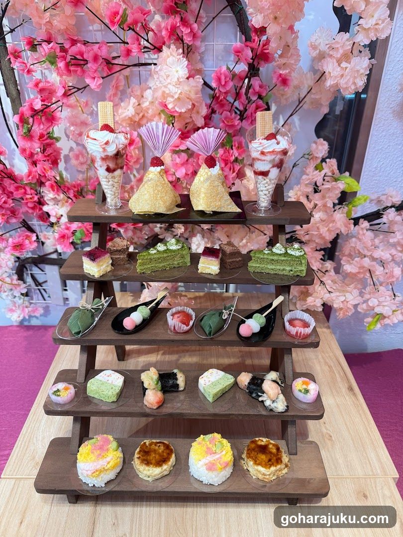 Sakura-themed Dessert Display