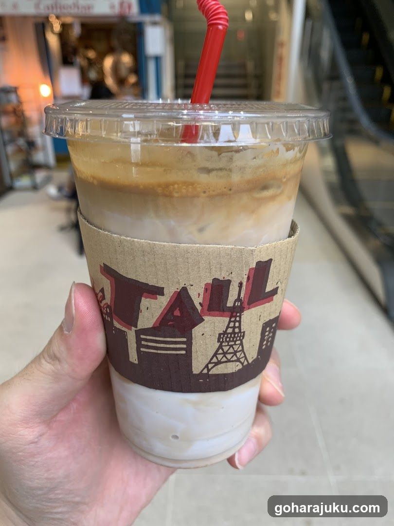 Iced Coffee with Red Straw
