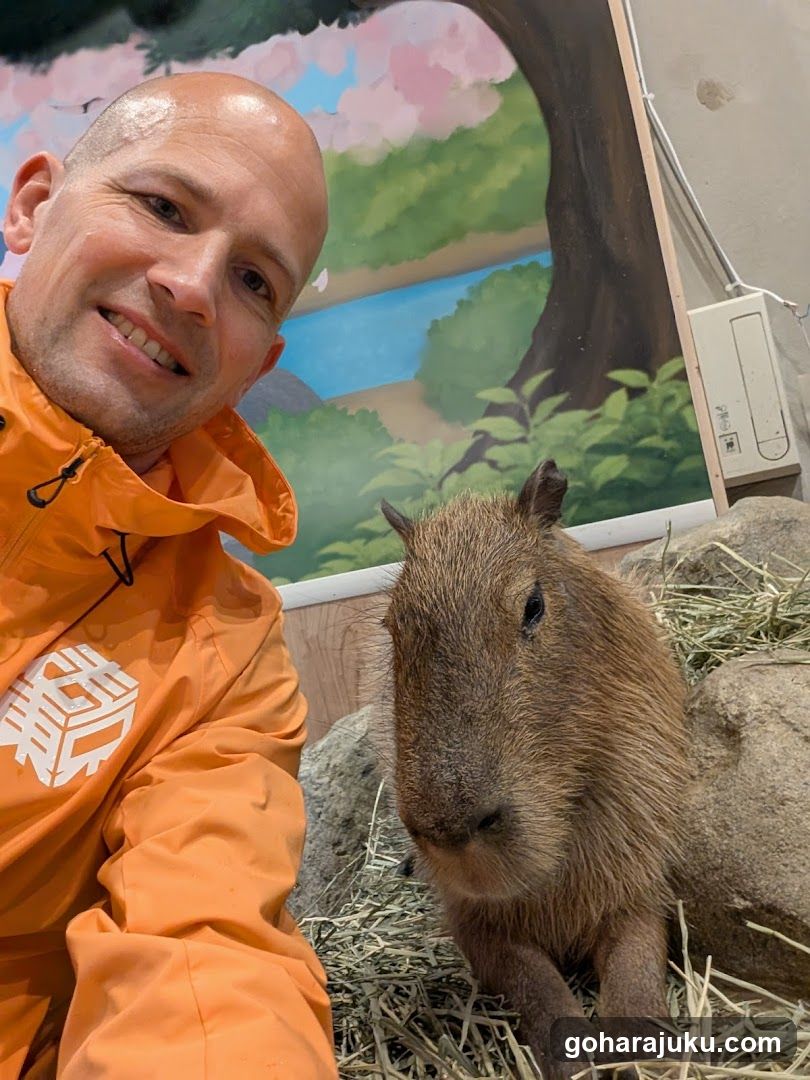 Man with Capybara