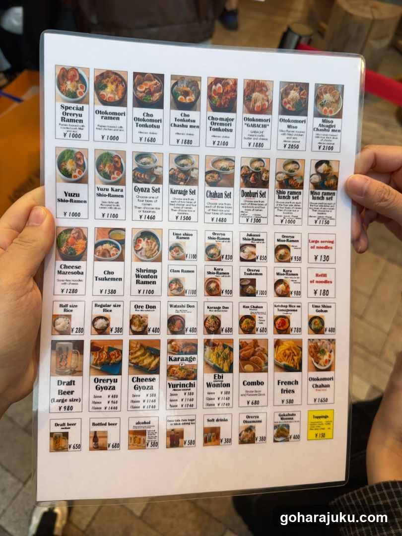 Ramen Menu Board