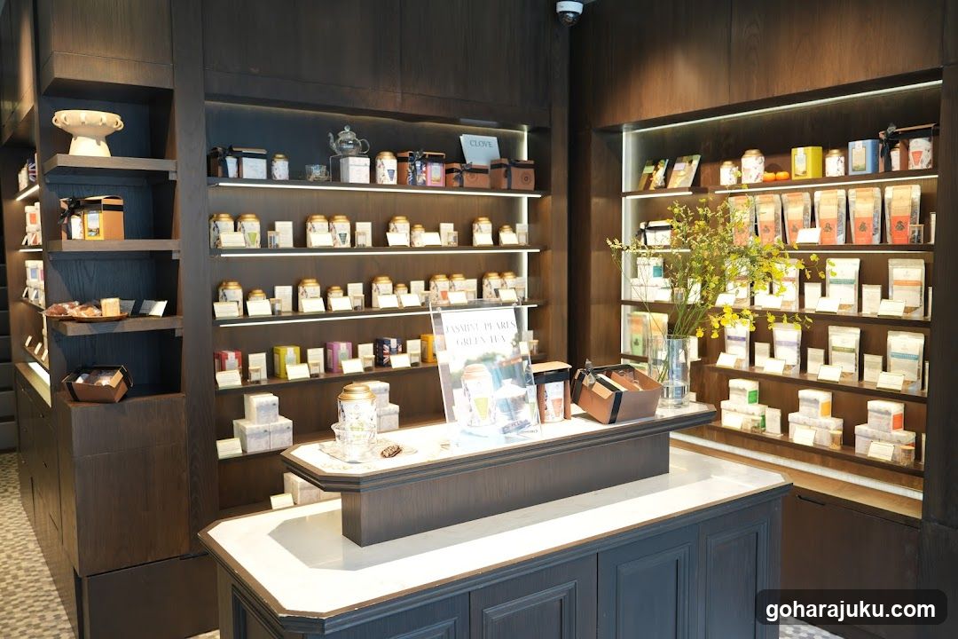 Interior of a specialty food or tea shop