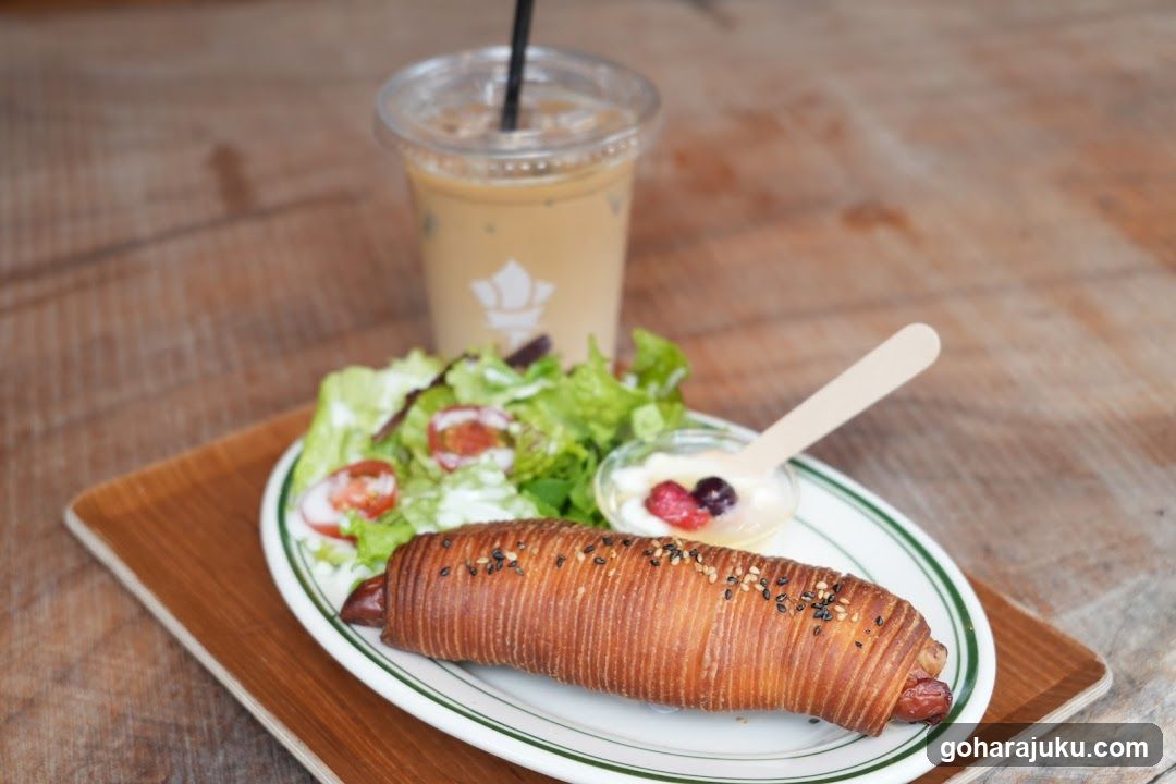 Food and Drink on Wooden Table