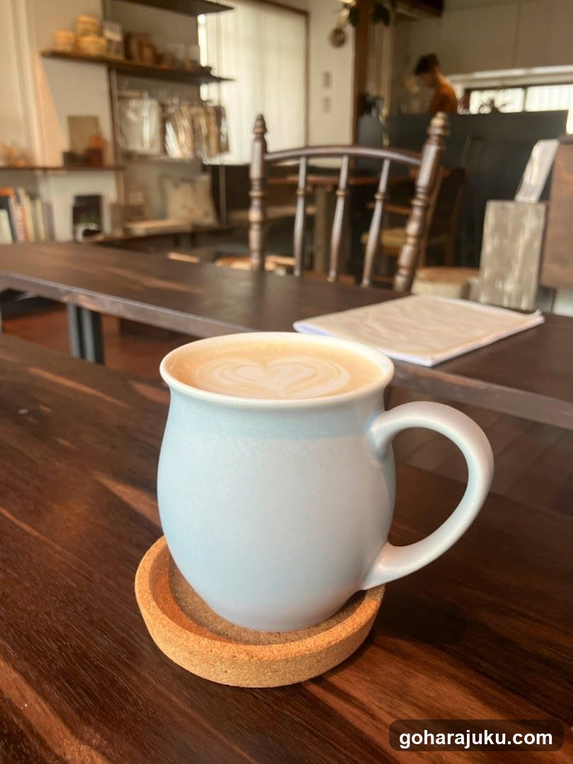 Latte in a Coffee Shop Interior