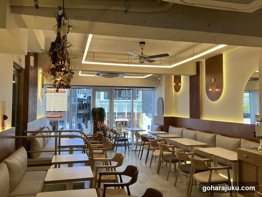 Modern Cafe Interior with Seating Area