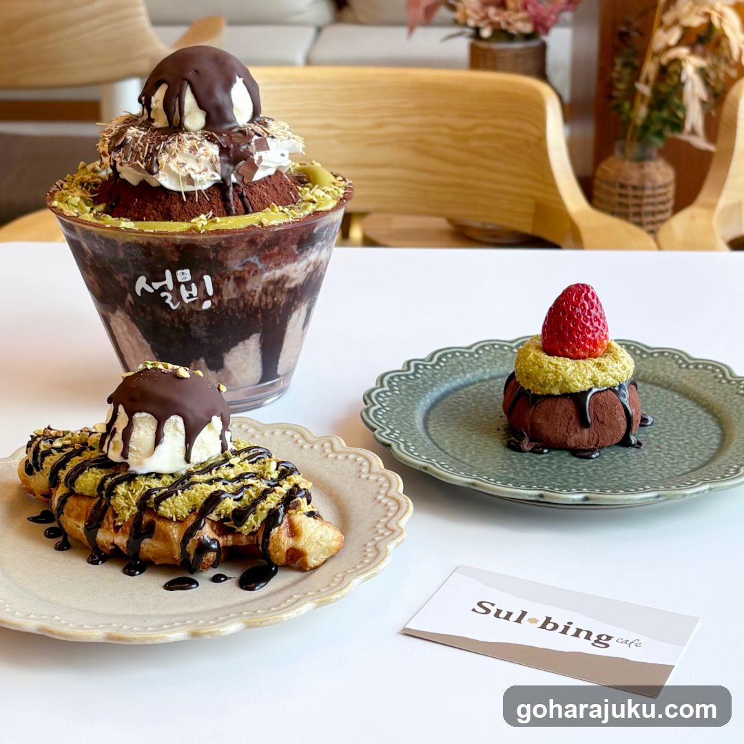 Sul-bing cafe desserts display