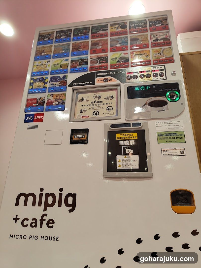 mipig + cafe vending machine