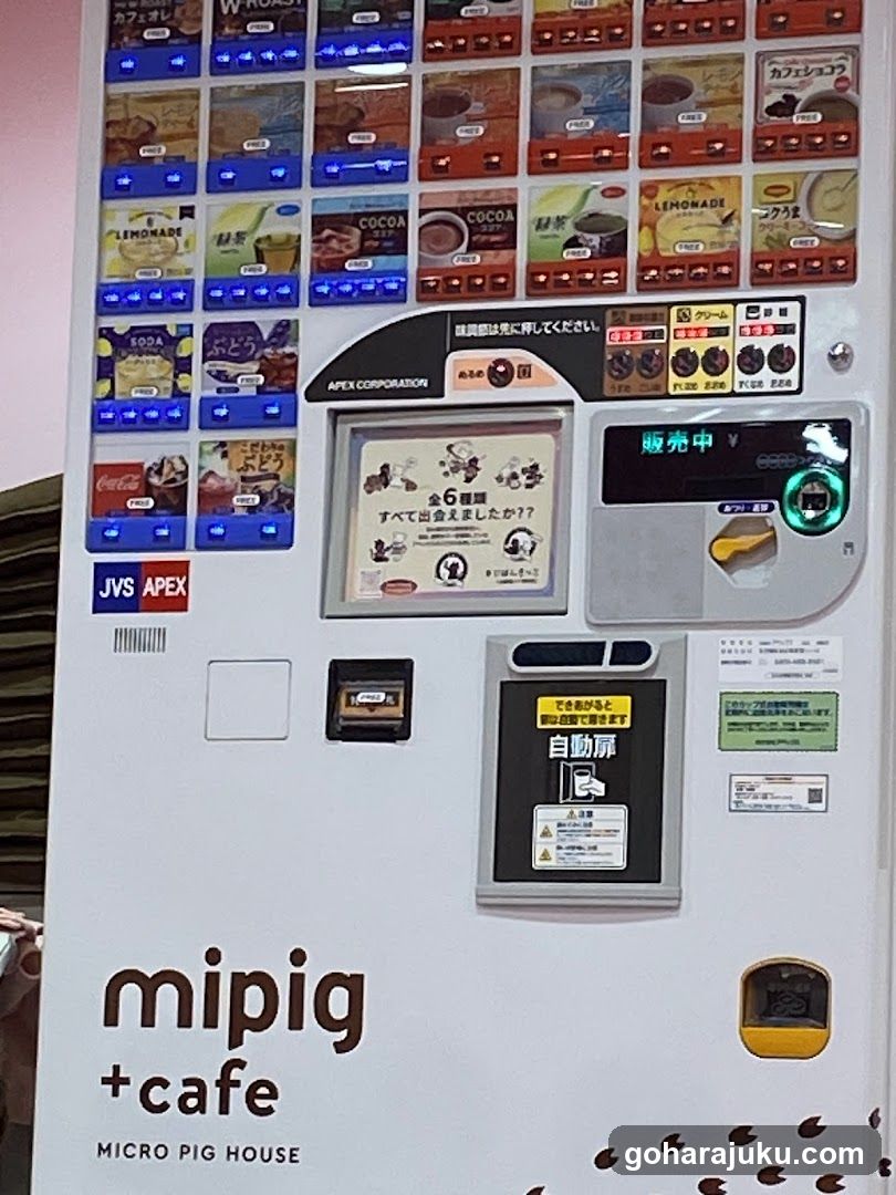 mipig + cafe vending machine