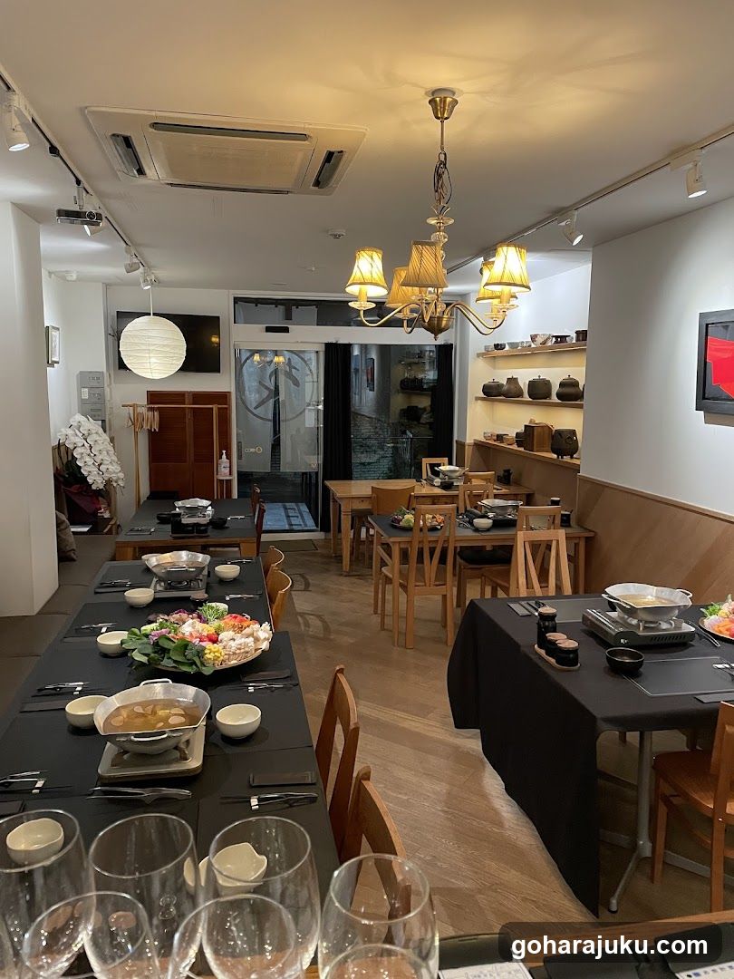 Dining Room Interior with Hot Pot Setup