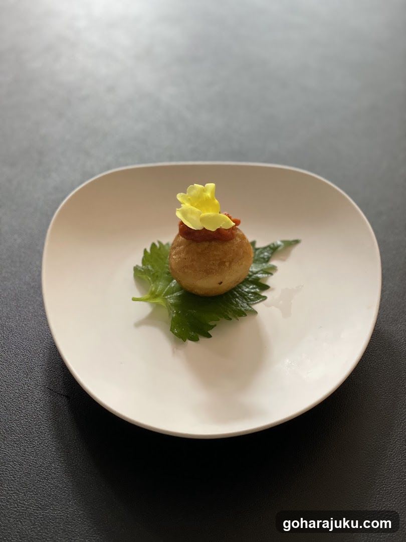 Plated Appetizer with Flower Garnish