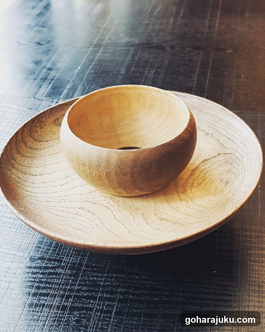 Wooden Bowl and Plate Set