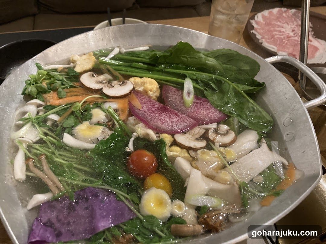 Hot Pot with Vegetables and Mushrooms