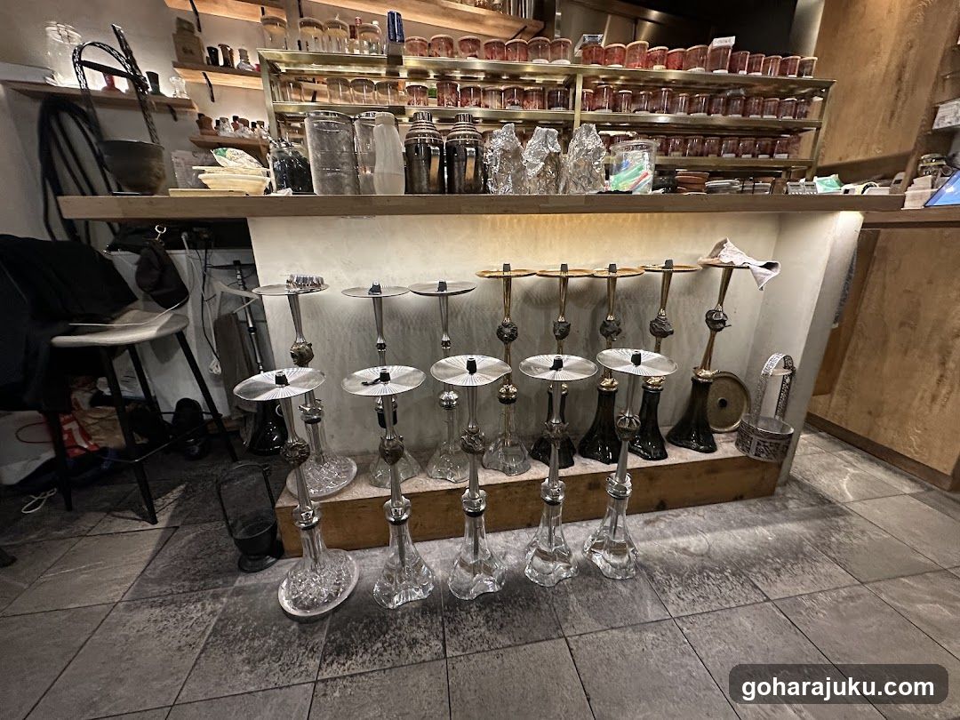 Hookahs Displayed in Store Interior