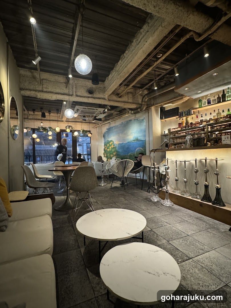 Interior of a modern cafe or bar