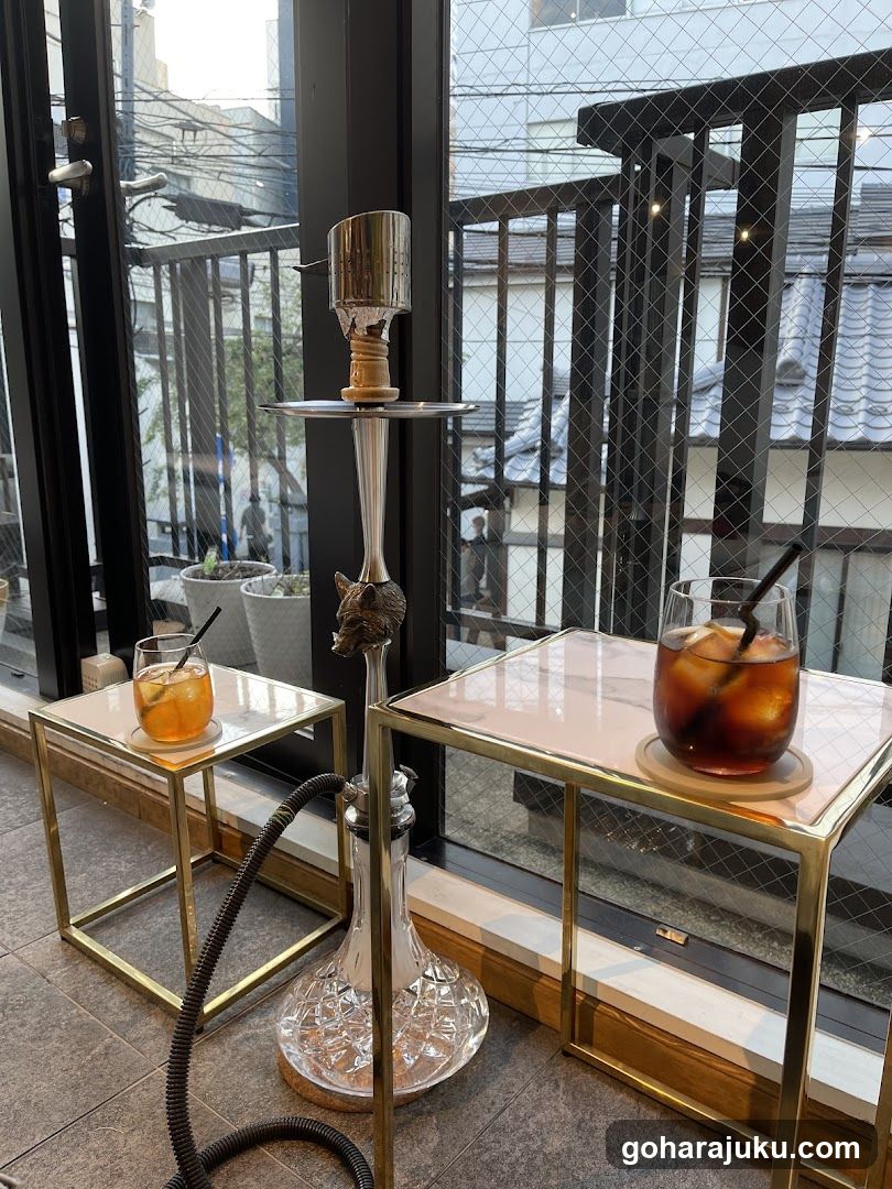 Hookah and Drinks on Balcony